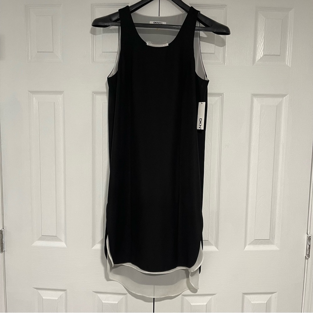 DKNYC Dress, Sleeveless Layered | Color: Black/White | Size: 4